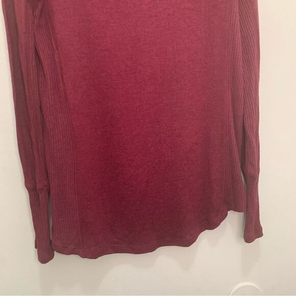 Mudd Burgundy Lightweight Oversized Sweater Size XS - Picture 4 of 6